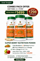 Sea Buckthorn Capsules – Pure Berry Extract (Combo Pack of 3 Bottles)