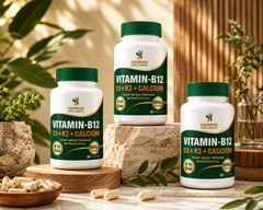 Hannon Wellness Vitamin-B12 with D3, K2 & Calcium – 4-in-1 Plant-Based Nutraceutical ( Pack of 3 )
