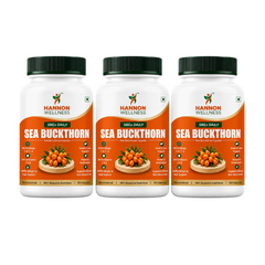 Sea Buckthorn Capsules – Pure Berry Extract (Combo Pack of 3 Bottles)