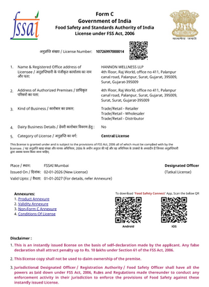 FSSAI Certificate