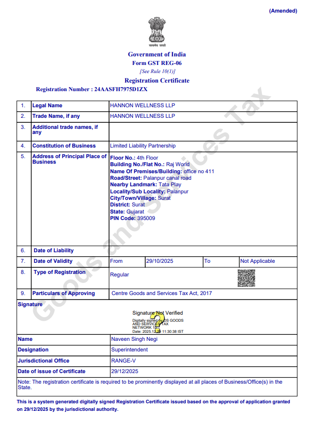 GST Certificate