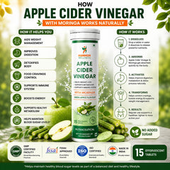 Apple Cider Vinegar With Moringa Effervescent Tablets