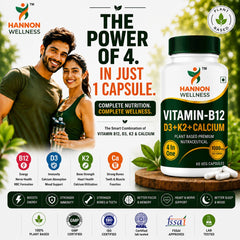 Vitamin-B12 with D3, K2 & Calcium – 4-in-1 Plant-Based Nutraceutical